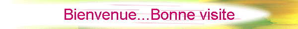 Bienvenue...Bonne visite